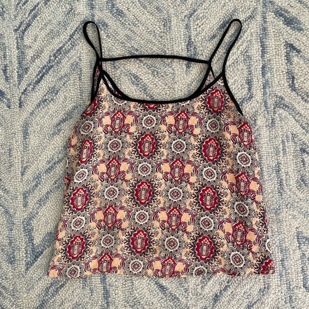 Patterned Flowy Tank Top